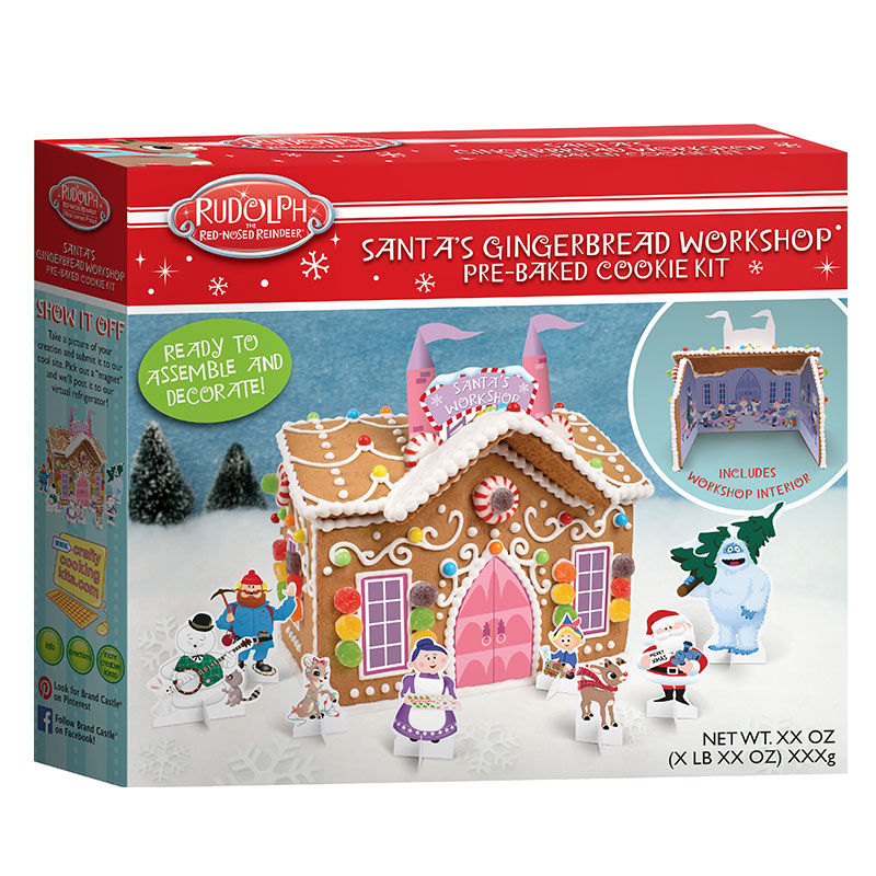 Dollhouse Miniature Gingerbread House Holly Holiday Santa K2816